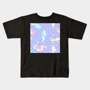 Mermaid or reverse mermaid? (violet version) Kids T-Shirt